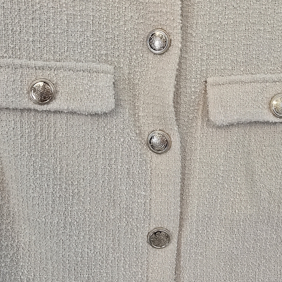 H&M Cream Textured Jacket - Picture 5 of 6